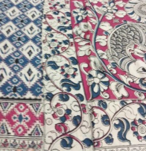 KALAMKARI PRINTED COTTON SAREE